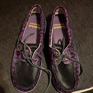 Timberland Women's Purple and Black Moccasins